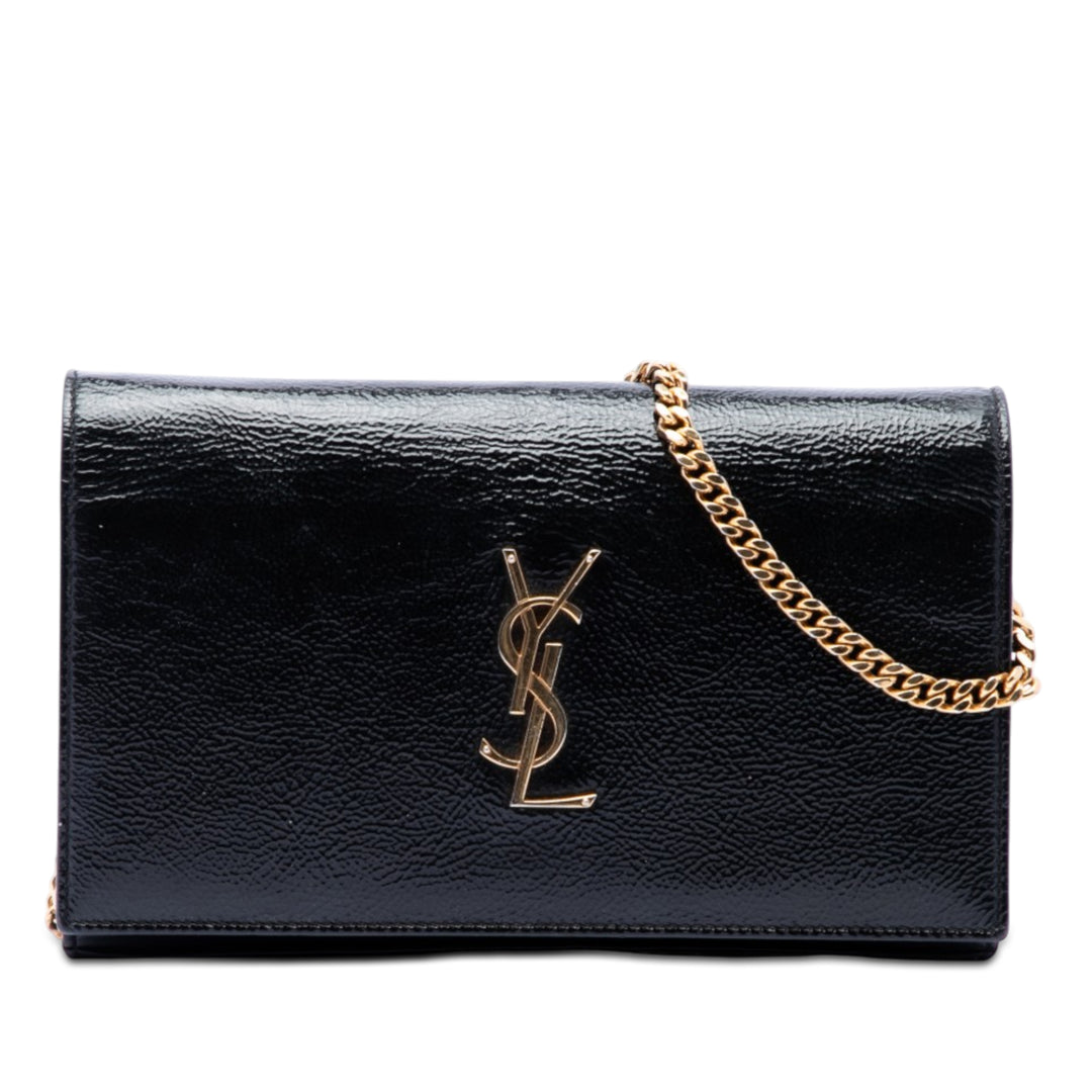 Texturé Kate Wallet on Chain Monogram Noir