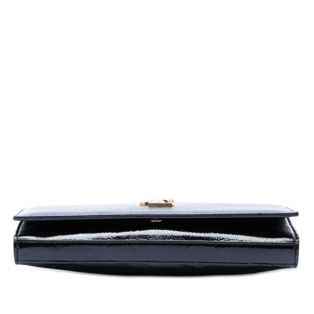 Texturé Kate Wallet on Chain Monogram Noir