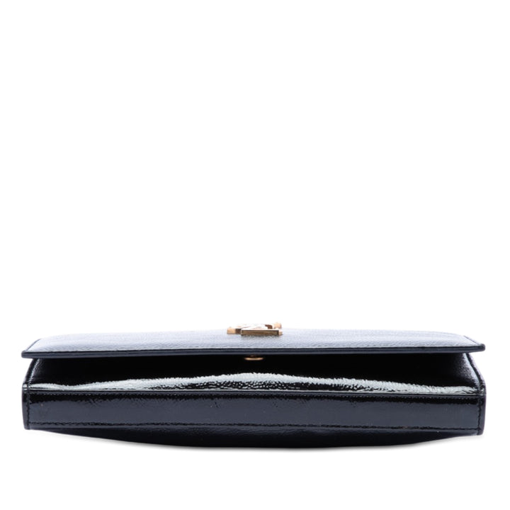 Texturé Kate Wallet on Chain Monogram Noir