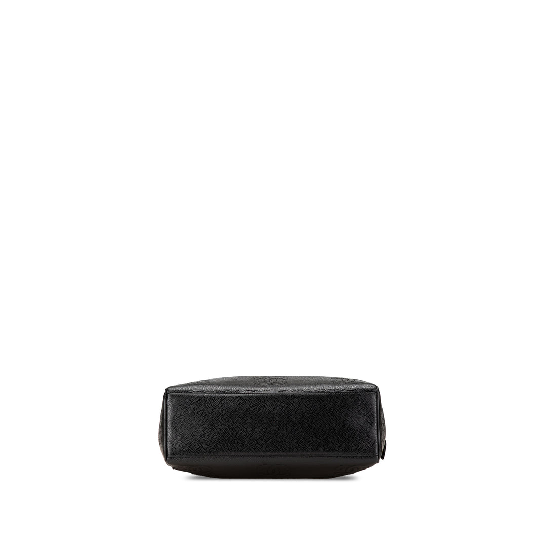 Triple CC Caviar Tote Black - Gaby Paris