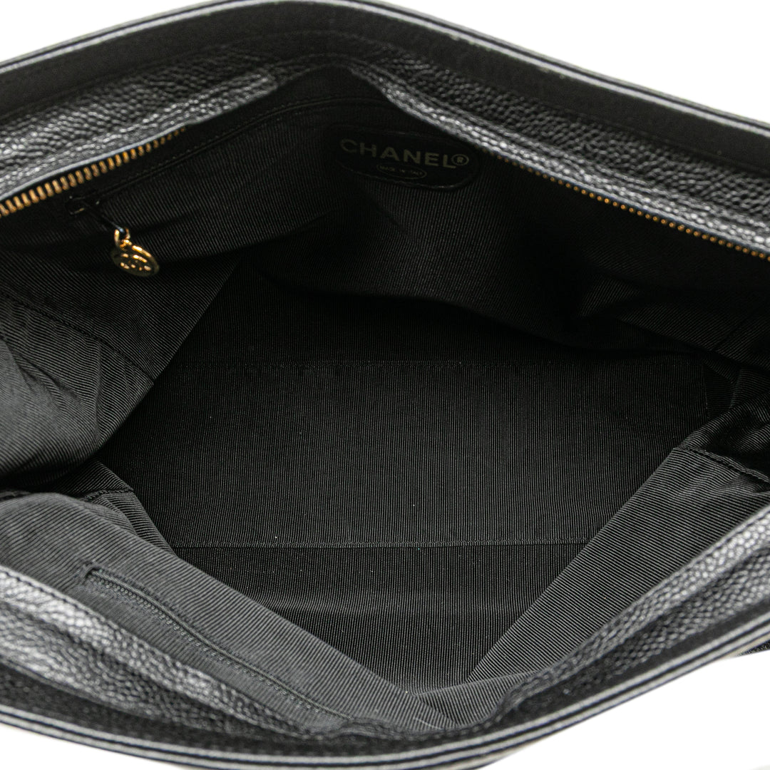 Triple CC Caviar Tote Black - Gaby Paris