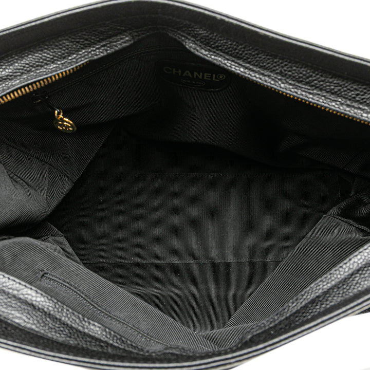 Triple CC Caviar Tote Black - Gaby Paris