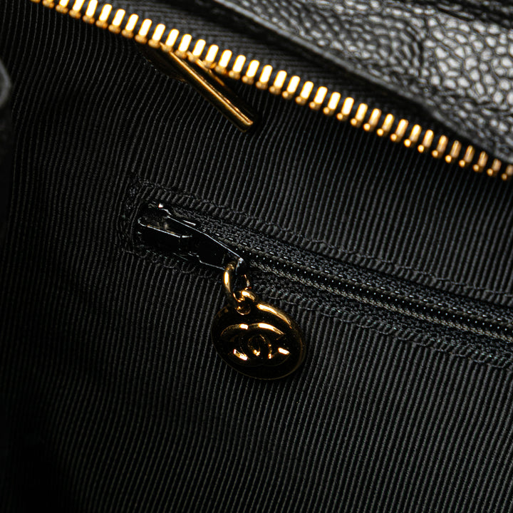 Triple CC Caviar Tote Black - Gaby Paris