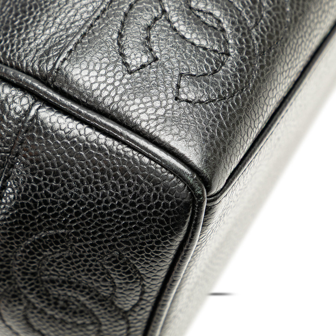 Triple CC Caviar Tote Black - Gaby Paris