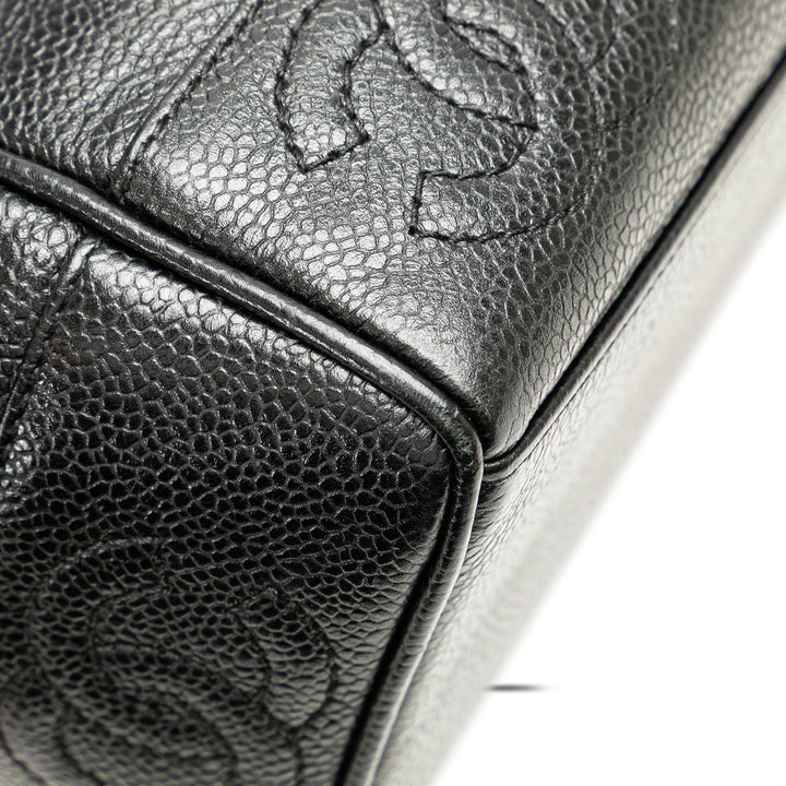Triple CC Caviar Tote Black - Gaby Paris
