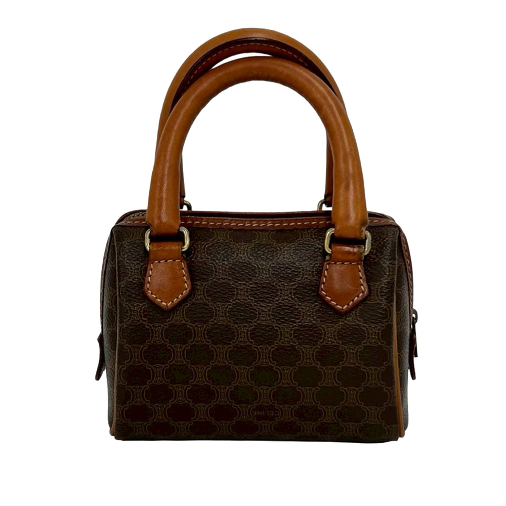 Celine Macadam Sac Toile enduite Marron – vue 2 – GABY PARIS
