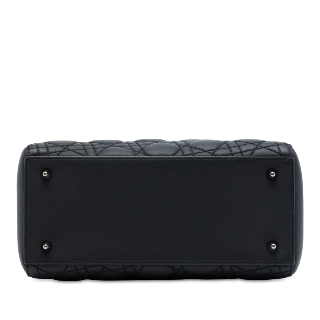 Lady Dior Anselm Reyle Cannage Moyen Cuir d'agneau Noir