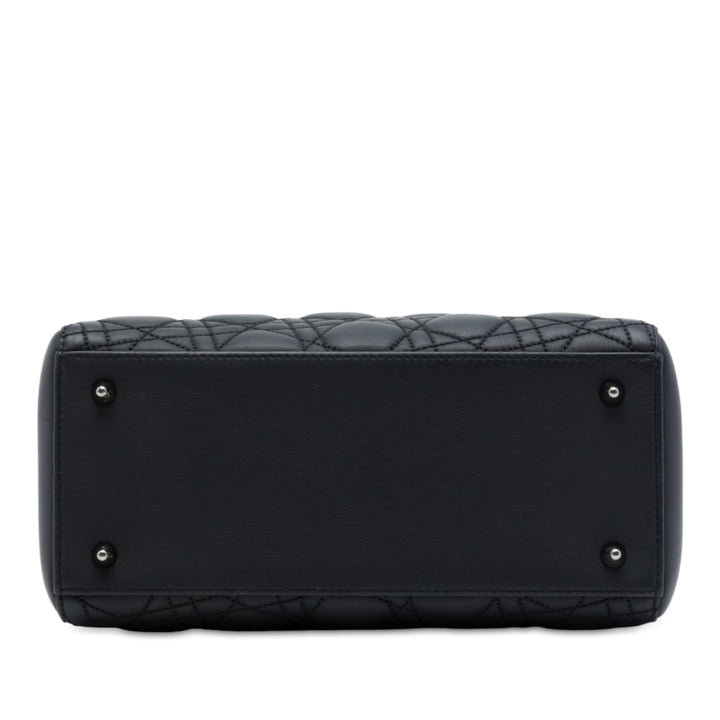 Lady Dior Anselm Reyle Cannage Moyen Cuir d'agneau Noir
