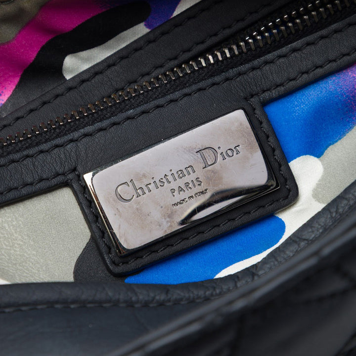 Lady Dior Anselm Reyle Cannage Moyen Cuir d'agneau Noir