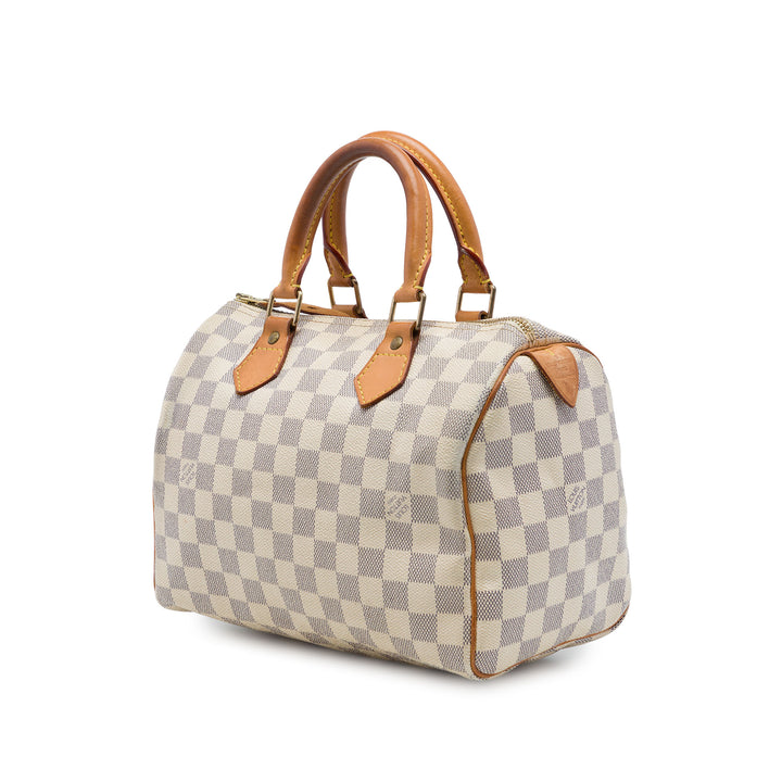 Louis Vuitton Speedy 25 Damier Azur Blanc