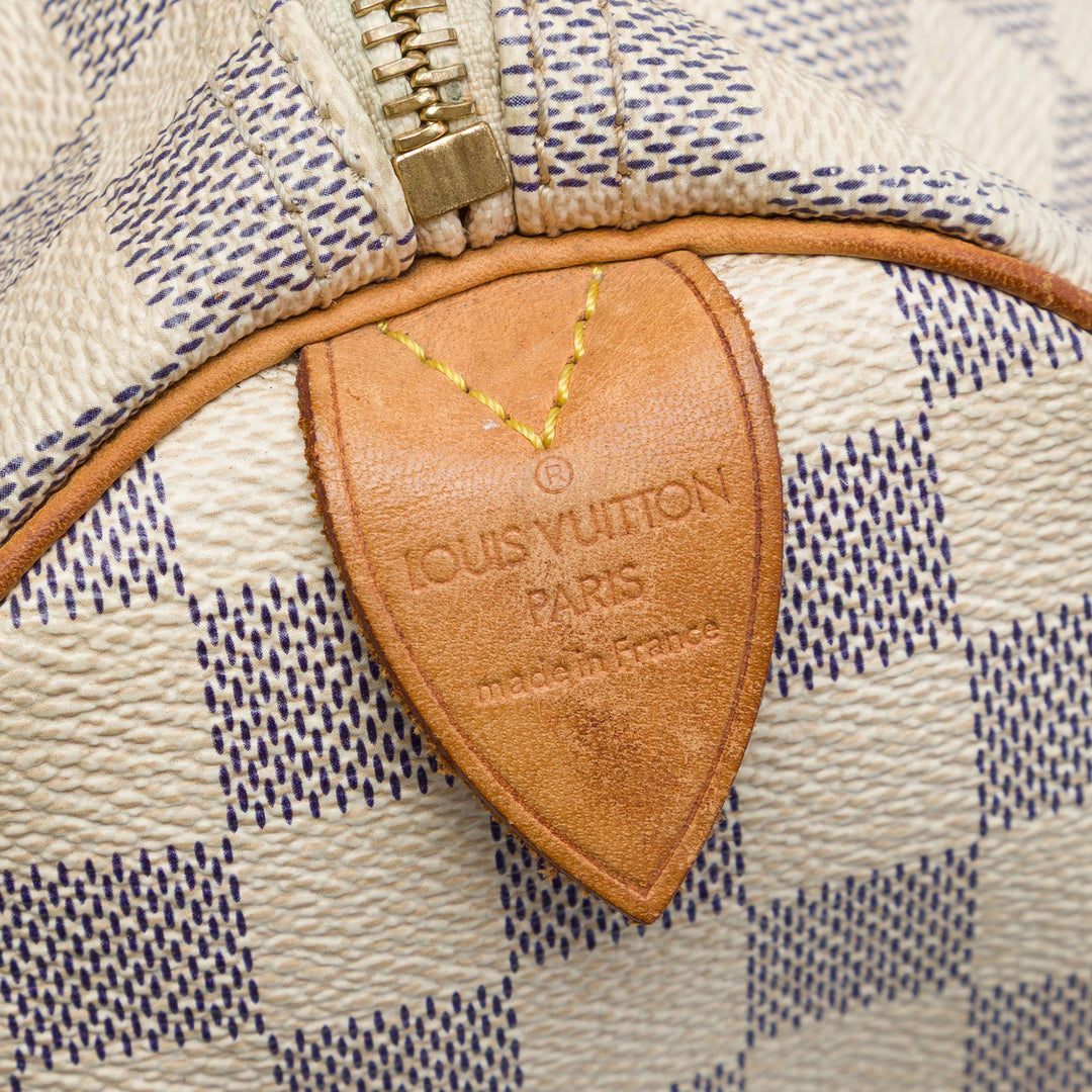 Louis Vuitton Speedy 25 Damier Azur Blanc