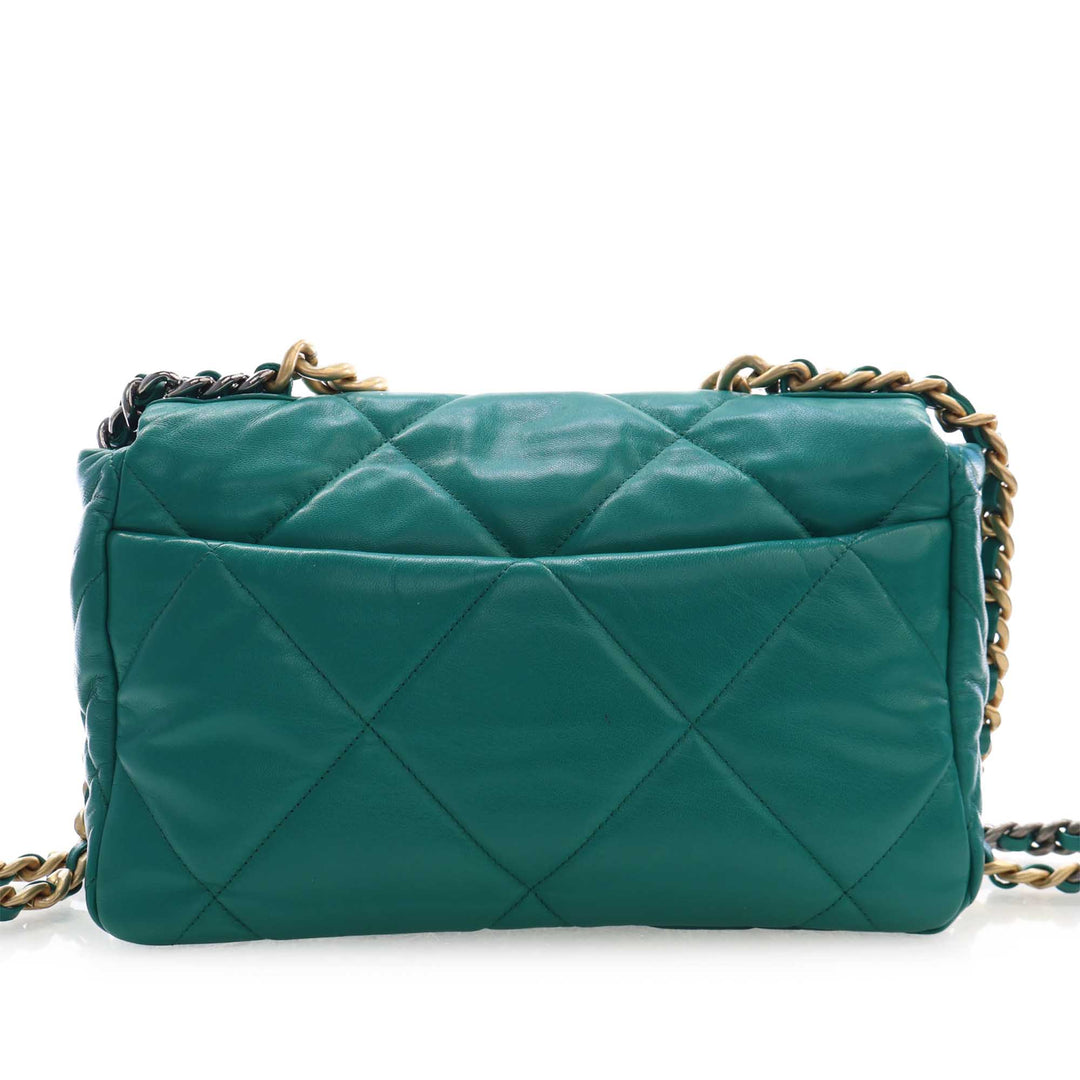Chanel 19 à rabat Grand Cuir d'agneau
