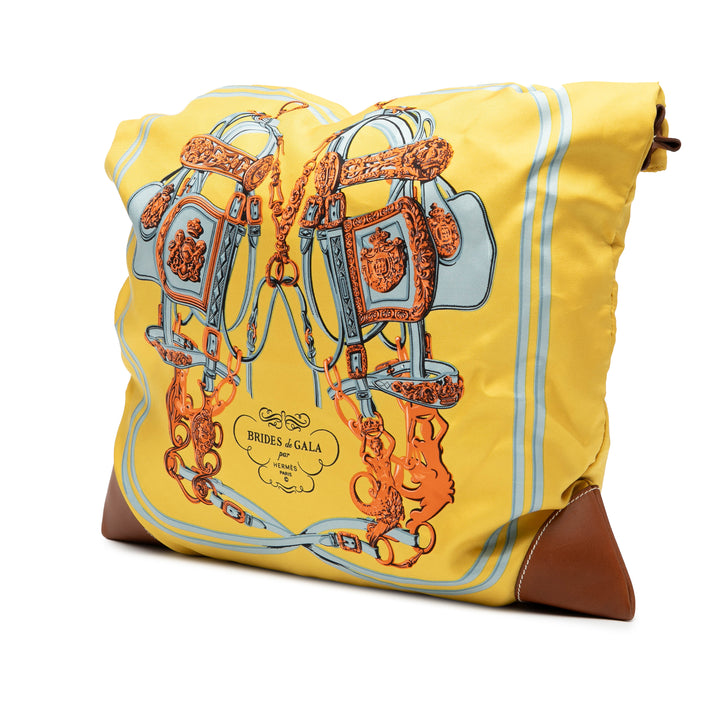 Hermès Soie and Barenia Brides de Gala Soiey City 38 Jaune