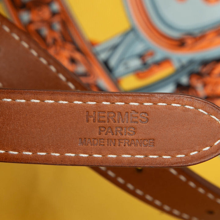 Hermès Soie and Barenia Brides de Gala Soiey City 38 Jaune