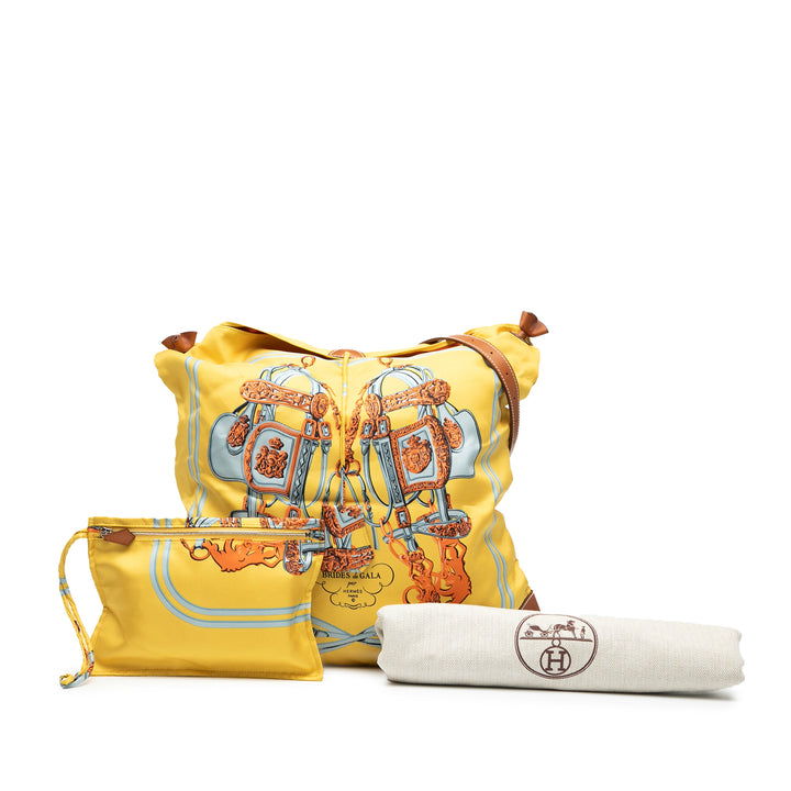 Hermès Soie and Barenia Brides de Gala Soiey City 38 Jaune