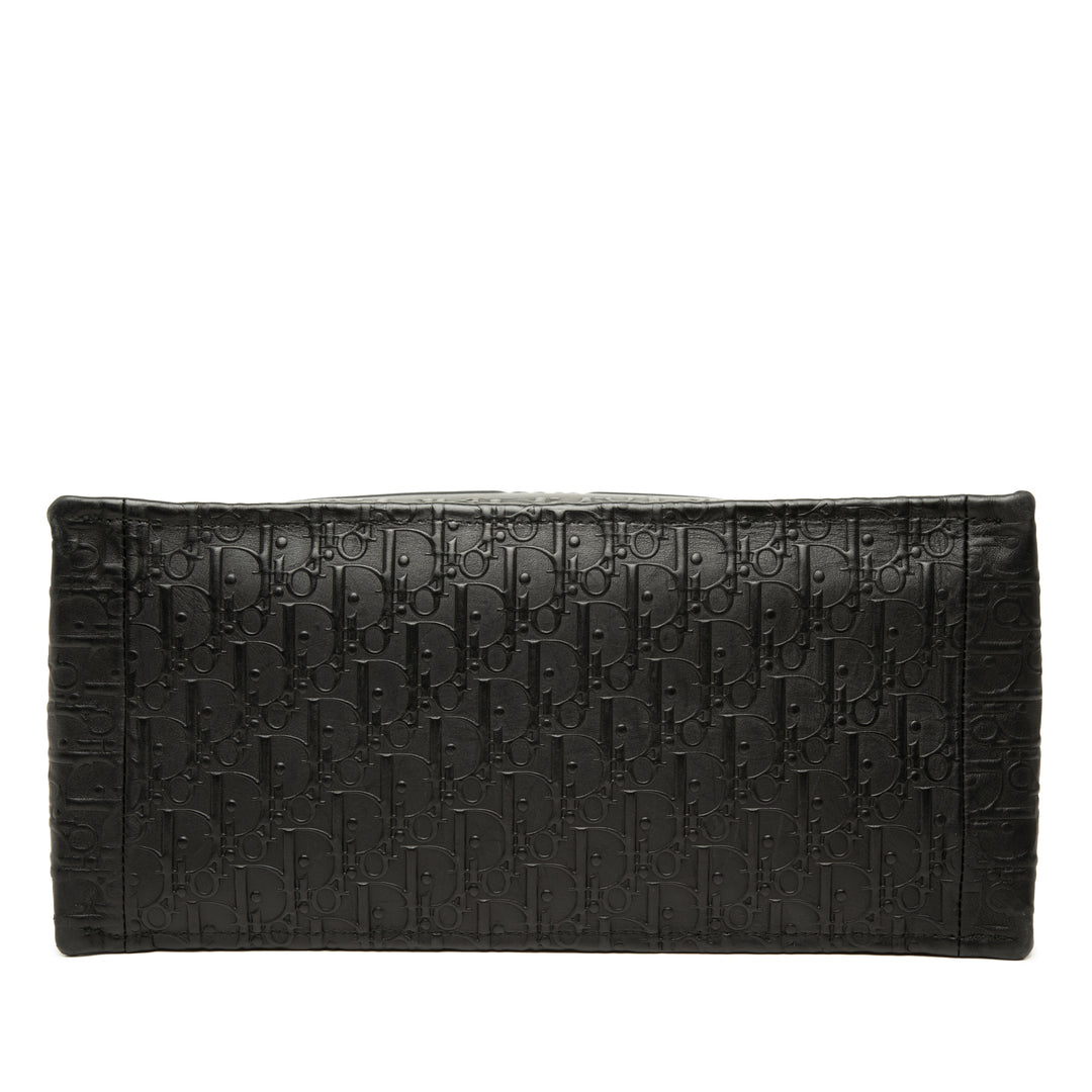 Book Tote embossé Moyen Oblique Noir