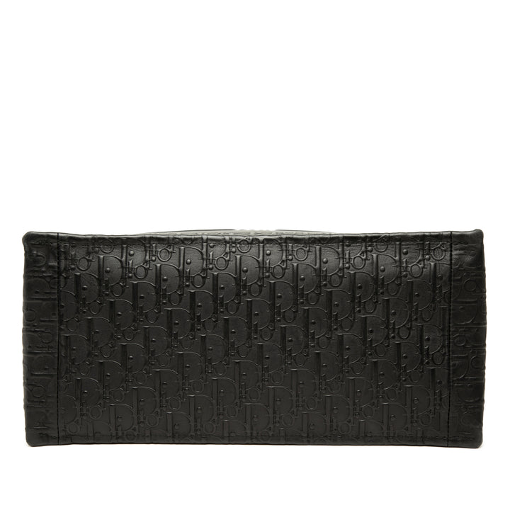 Book Tote embossé Moyen Oblique Noir