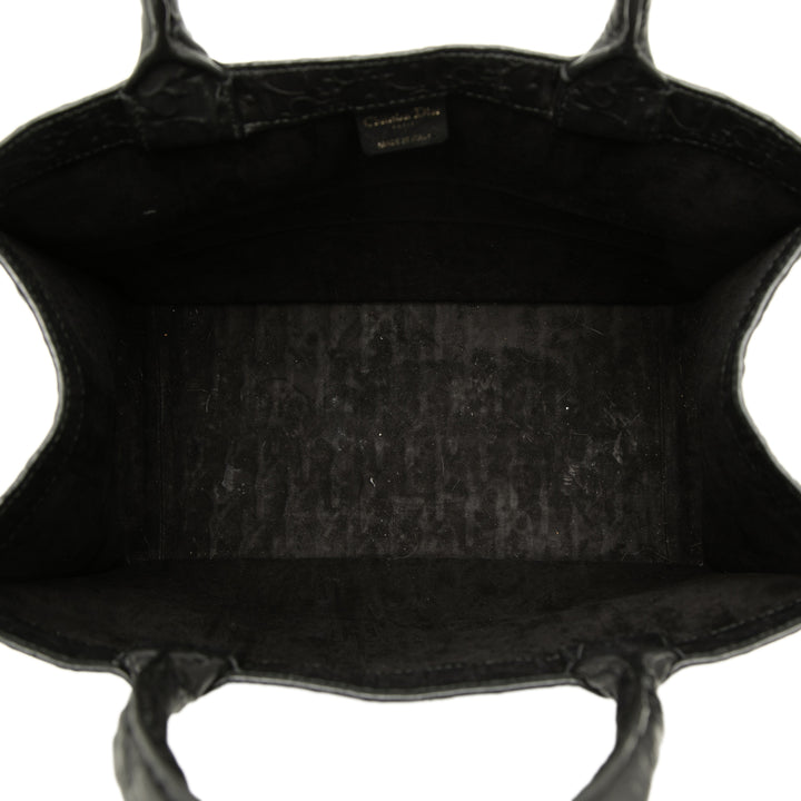 Book Tote embossé Moyen Oblique Noir
