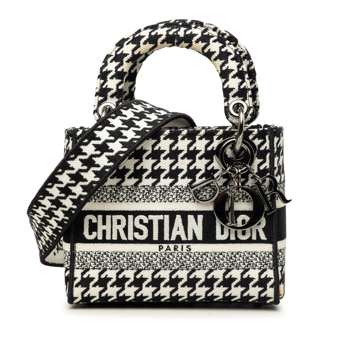 brodé Houndstooth Lady D-Lite Mini Blanc