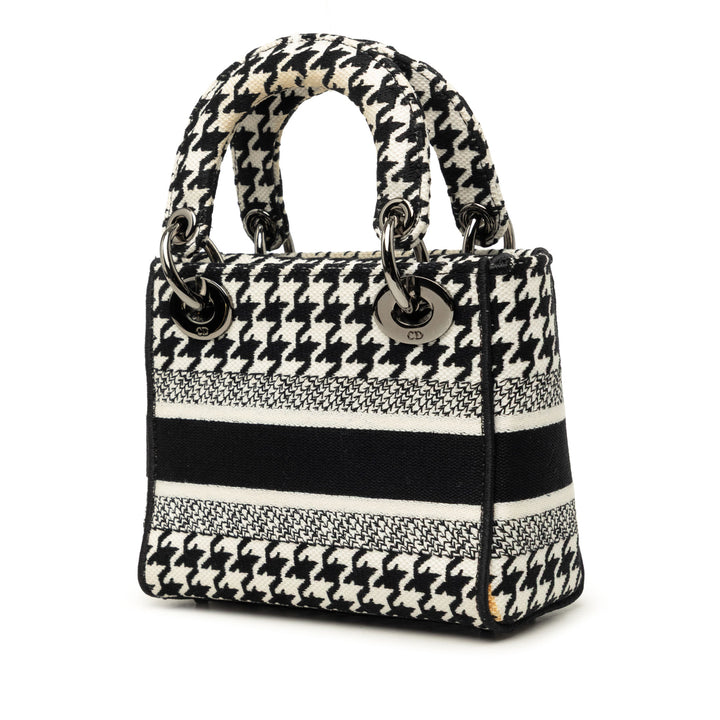 brodé Houndstooth Lady D-Lite Mini Blanc