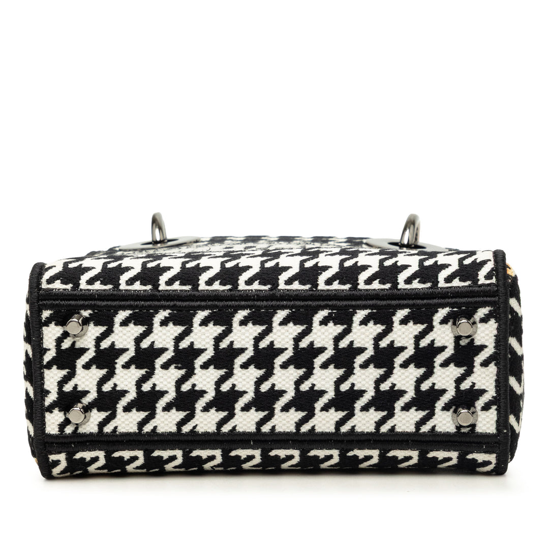 brodé Houndstooth Lady D-Lite Mini Blanc