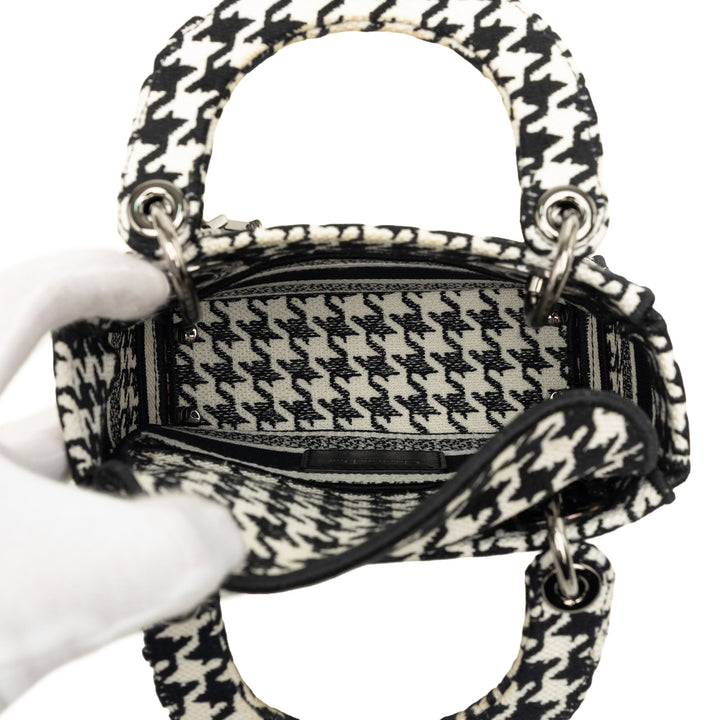 brodé Houndstooth Lady D-Lite Mini Blanc