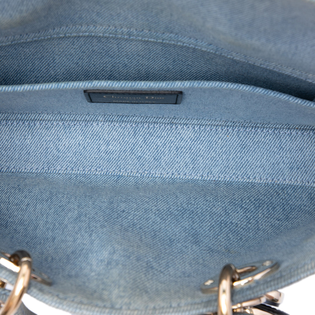 Dior Sac à main Cannage Lady D Joy Jean Moyen Bleu – vue 5 – GABY PARIS