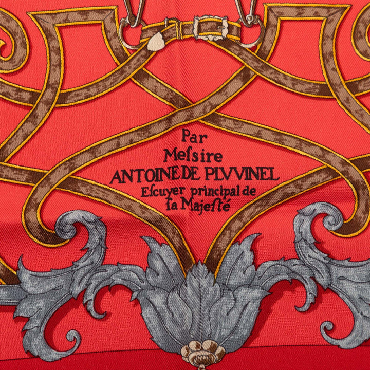 Hermès Carré L Instruction Du Roy Handkerchief Rouge – vue 5 – GABY PARIS