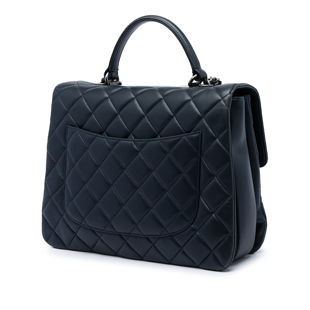 Chanel Trendy CC à rabat Grand Cuir d'agneau Bleu