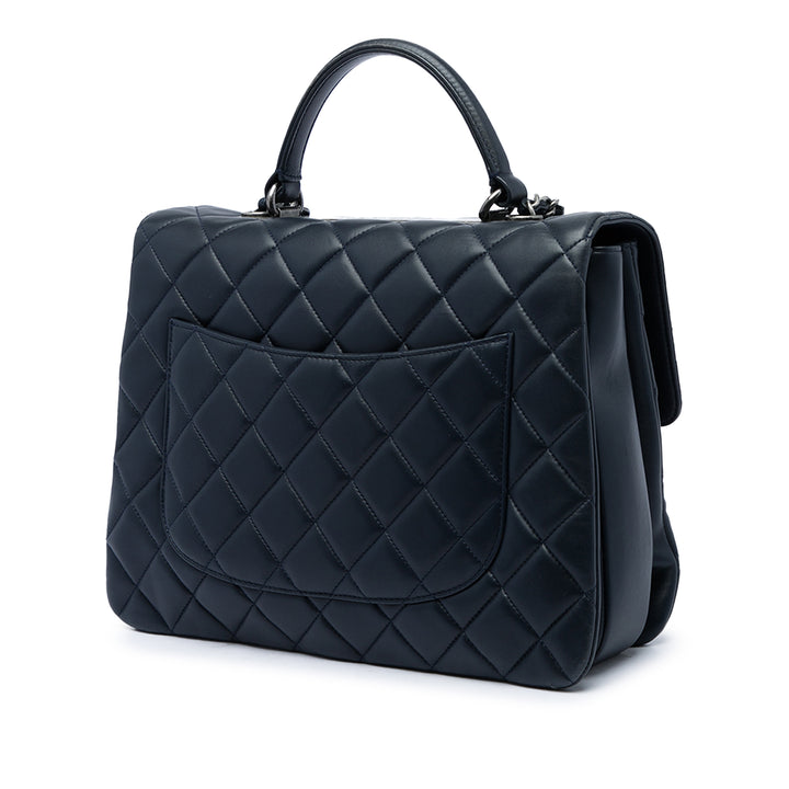 Chanel Trendy CC à rabat Grand Cuir d'agneau Bleu