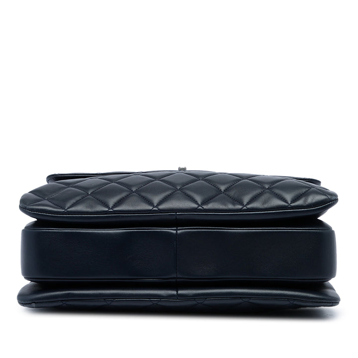 Chanel Trendy CC à rabat Grand Cuir d'agneau Bleu