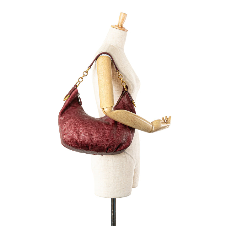 Leather Selleria Hobo Red - Gaby Paris