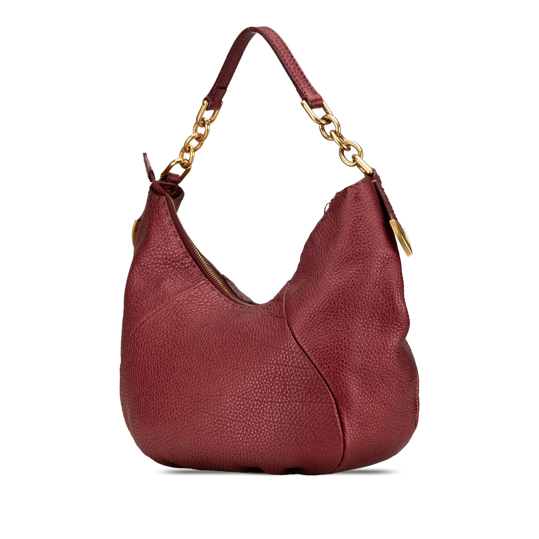Leather Selleria Hobo Red - Gaby Paris