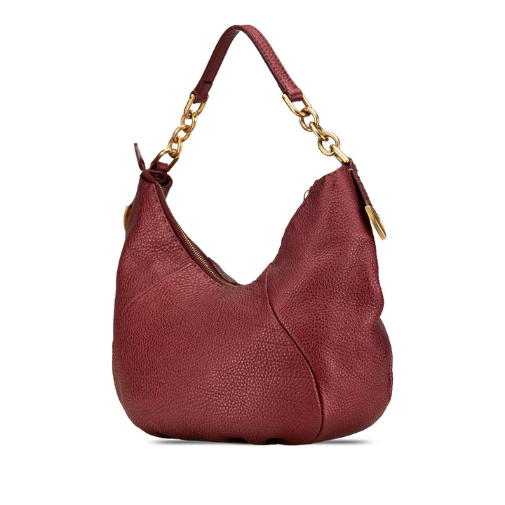 Leather Selleria Hobo Red - Gaby Paris