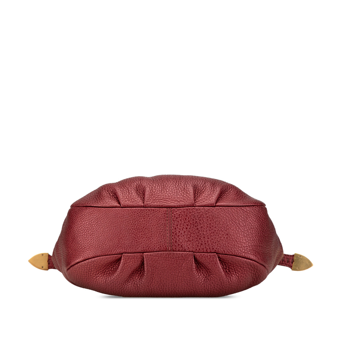 Leather Selleria Hobo Red - Gaby Paris