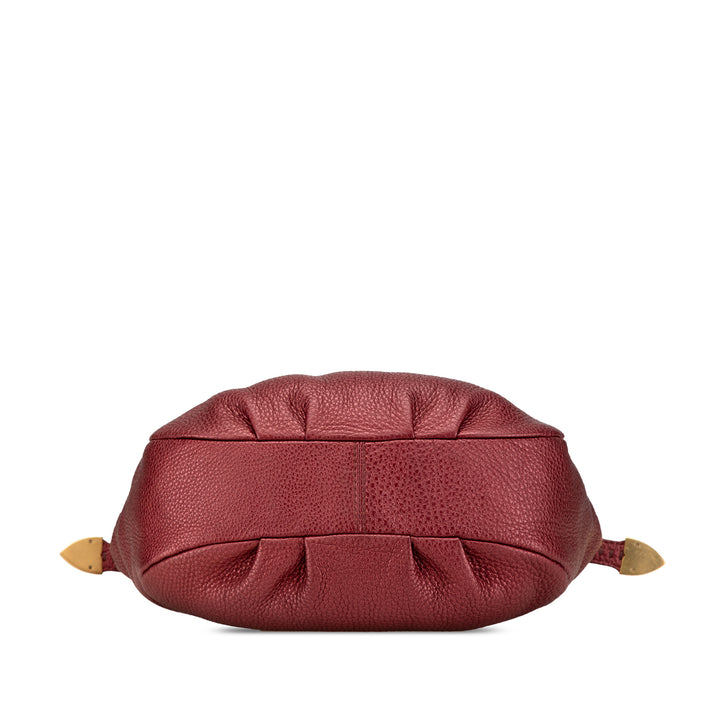Leather Selleria Hobo Red - Gaby Paris