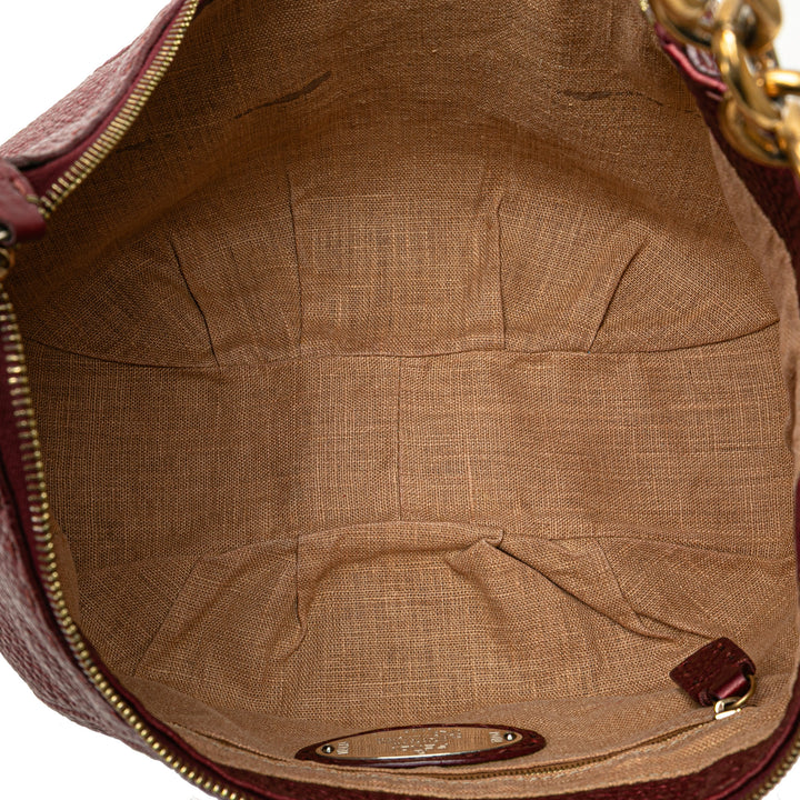 Leather Selleria Hobo Red - Gaby Paris