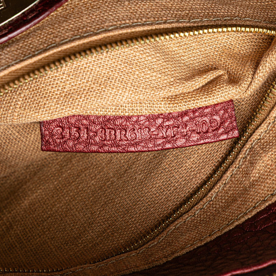 Leather Selleria Hobo Red - Gaby Paris