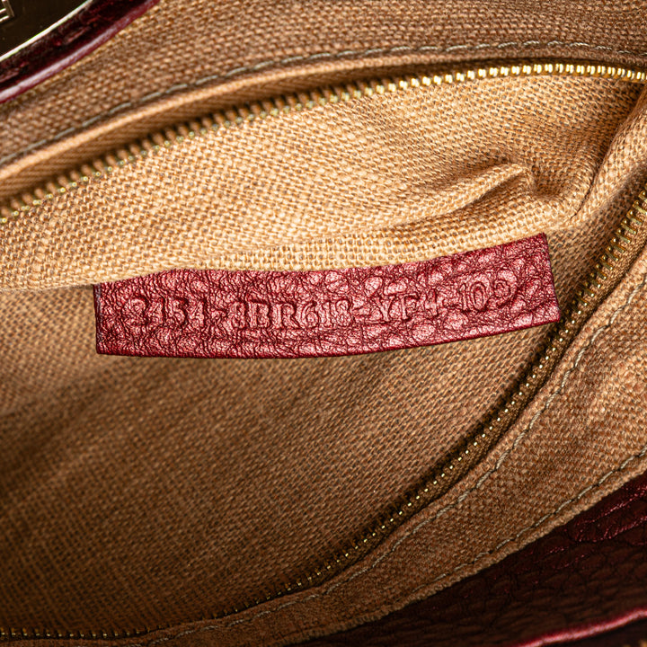 Leather Selleria Hobo Red - Gaby Paris