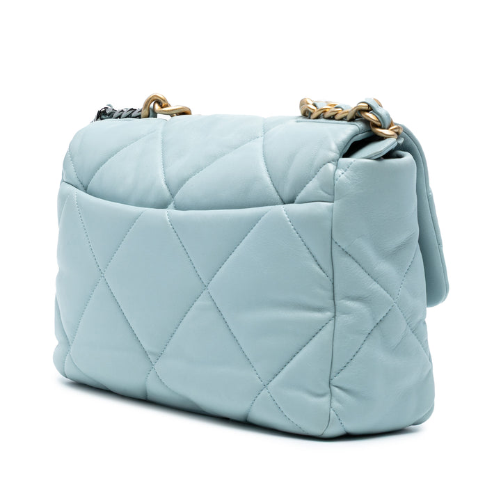 Chanel Large Cuir d’agneau 19 à rabat