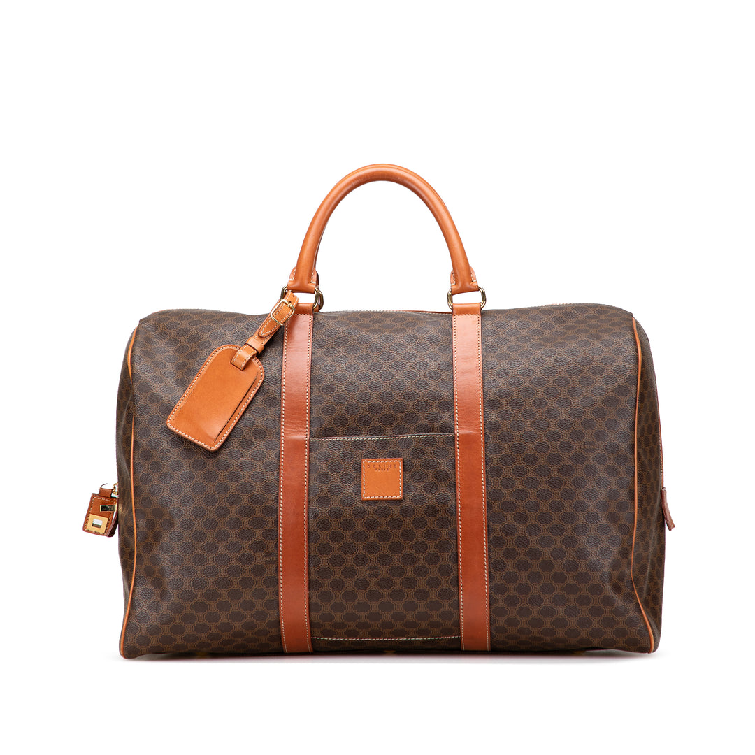 Macadam Coated Canvas Travel Bag Brown - Gaby Paris