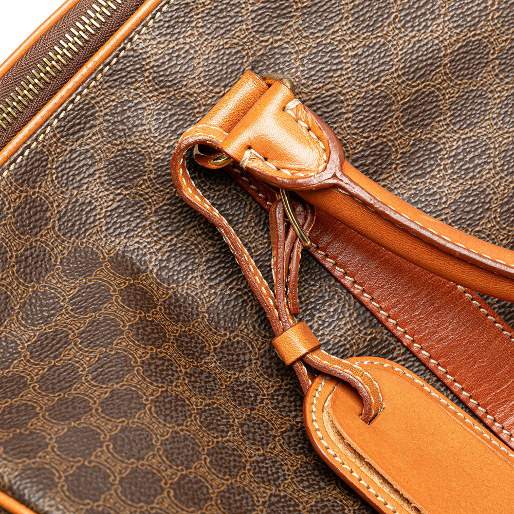 Macadam Coated Canvas Travel Bag Brown - Gaby Paris