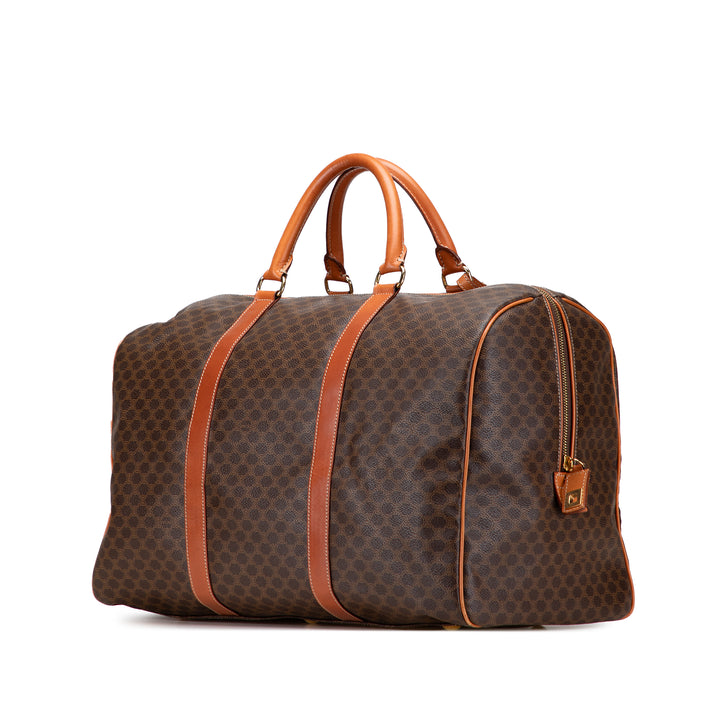 Macadam Coated Canvas Travel Bag Brown - Gaby Paris
