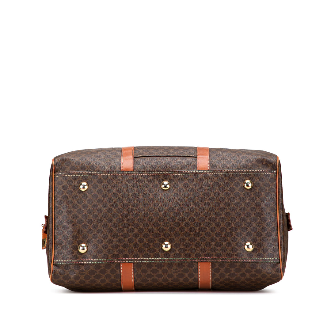 Macadam Coated Canvas Travel Bag Brown - Gaby Paris