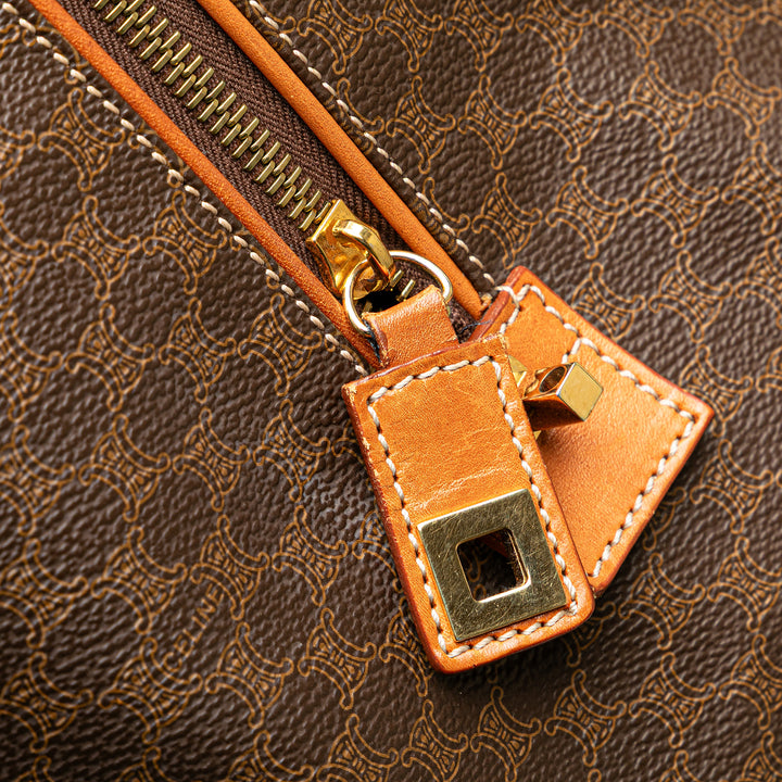 Macadam Coated Canvas Travel Bag Brown - Gaby Paris