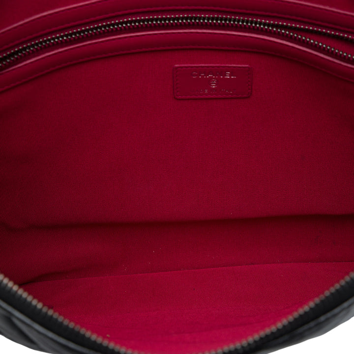 vieilli Gabrielle O Étui Pochette Grand Cuir de veau Noir
