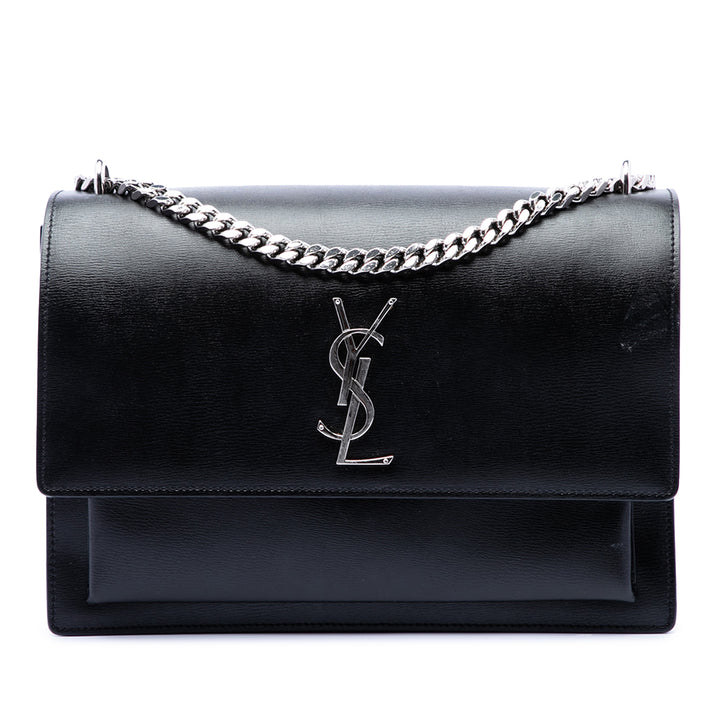 Saint Laurent Large Cuir de veau Monogram Sunset Sac porté croisé