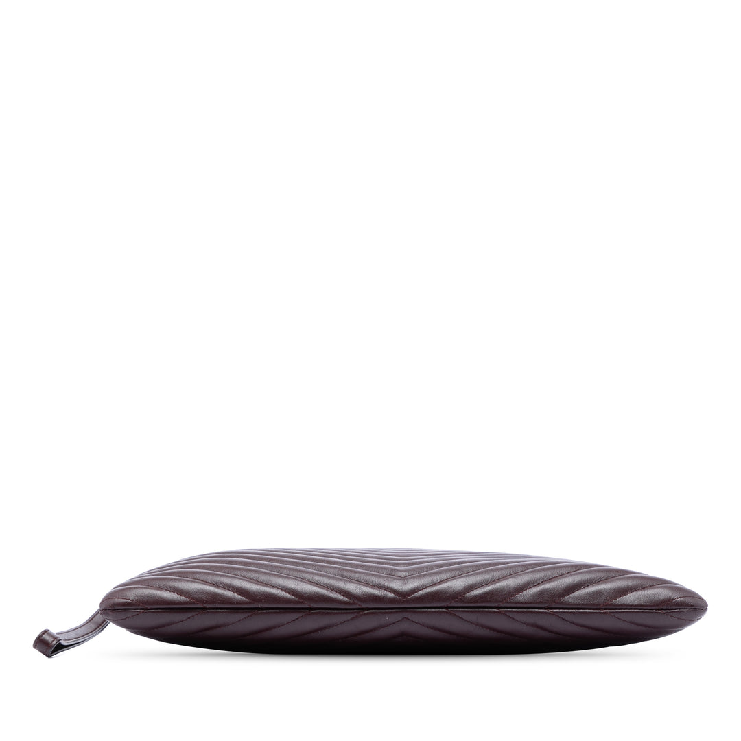 Saint Laurent Chevron Cuir de veau Cassandre Document Holder