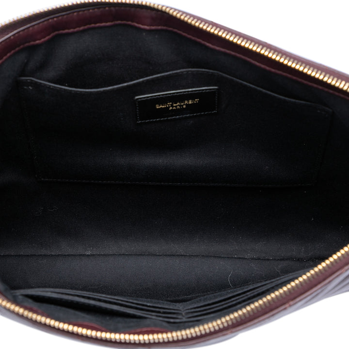 Saint Laurent Chevron Cuir de veau Cassandre Document Holder