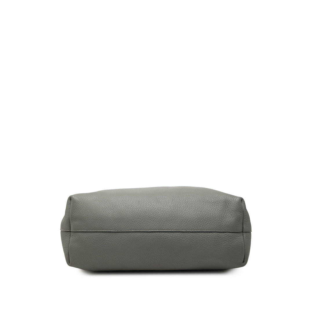Prada Cabas Vitello Daino Open Gris – vue 3 – GABY PARIS